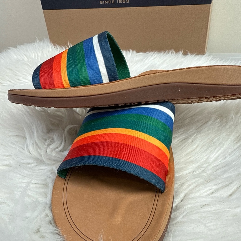 Pendleton Crater Lake National Park Slides Navy Rainbow NEW With Box! - Picture 4 of 6
